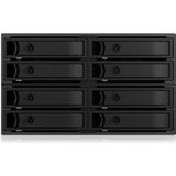 Icy Box - IB-2281SAS-12G - Behuizing - Zwart - Metaal - Tot 8x 2,5" SATA/SAS