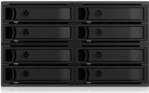 Icy Box - IB-2281SAS-12G - Behuizing - Zwart - Metaal - Tot 8x 2,5" SATA/SAS