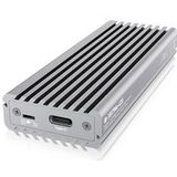 ICY BOX - SSD M.2 NVMe Behuizing - USB 3.1 Gen2 - Zilver - Aluminium
