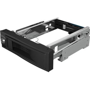 Icy Box Wisselframe voor 3,5 inch harde schijven voor 5,25 inch schacht met netschakelaar, hot-swapping, LED-status, SATA III, zwart