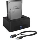 ICY BOX Dual SSD en harde schijf docking station USB 3.0, SATA Clone Station, zwart