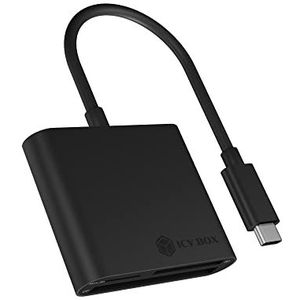 ICY BOX IB-CR301-C3 geheugenkaartlezer USB 3.2 Gen 1 (3.1 Gen 1) Type-C Zwart