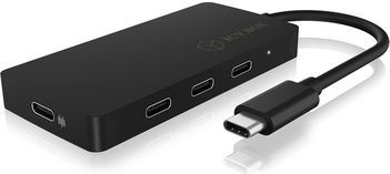 Icy Box - IB-HUB1429-CPD - Docking Station - Zwart - USB-C - 4 Havens