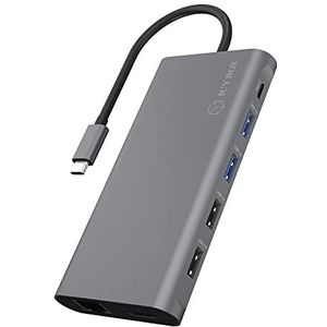 ICY BOX IB-DK4050-CPD - USB 3.2 Gen 1 - Type-C - Antraciet