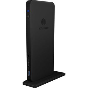 ICY BOX USB-C Dock - Zwart - USB 3.2 Gen 1 - Power Delivery