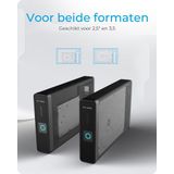 ICY BOX 60087 3,5 harde schijf behuizing, 2,5 harde schijf behuizing 3.5 inch, 2.5 inch USB-C, USB 3.2 Gen 2 (USB 3.1