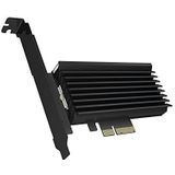 ICY BOX PCI Express M.2 NVMe SSD naar PCIe 3.0 kaart, koeler, LED-verlichting, M-key, 2230, 2242, 2260, 2280, zwart, ARGB LED