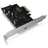 Icy Box - IB-PCI1901-C32 - PCIe USB 3.2 Controller Kaart - Zwart - Aluminium