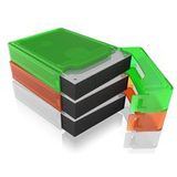 ICY BOX - IB-AC602b-6 - Harde Schijf Dozen - Veelkleurig - Kunststof - 6-delig