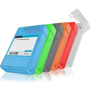 ICY BOX IB-AC602b-6, Beuteltasche, Kunststoff, Blau, Grün, Grau, Orange, Rot, Weiß, 3.5, Jede Marke, Staubresistent, Schockresistent, Spritzwassergeschützt