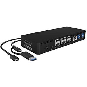 ICY BOX USB-C Docking Station (14-in-1) voor 3 monitoren (3x HDMI & 3x DP), 5K 30Hz/4K 60Hz, 6-weg USB 3.0 HUB, 100W Power Delivery, Gigabit Ethernet, Audio, IB-DK2254AC