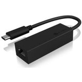 ICY BOX Ethernet Adapter - 1000 Mbit/s - USB-C - Zwart