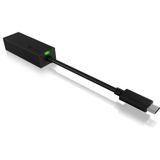 ICY BOX Ethernet Adapter - 1000 Mbit/s - USB-C - Zwart