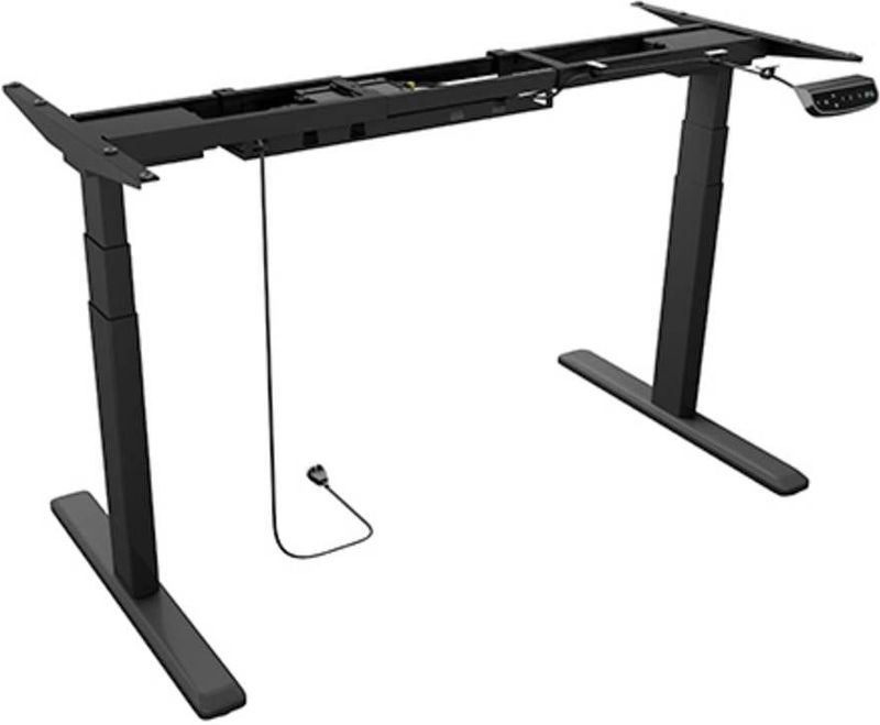 ICY BOX Zit-sta-bureauframe Elektrisch in hoogte verstelbaar Hoogte: 620 tot 1280 mm (b x d) 1700 mm x 300 mm IB-EW205B-T 60866