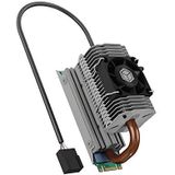 RaidSonic - ICY BOX IB-M2HSF-705 - Koeler - Zilver - Koper en Aluminium