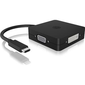 RaidSonic Adap ICY BOX USB-C naar HDMI, DP, VGA of DVI