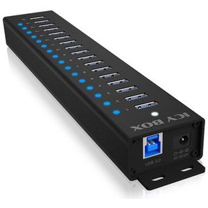 ICY BOX IB-HUB1717-U3 USB 3.2 Gen 1 (3.1 Gen 1) Type-A 5000 Mbit/s Zwart
