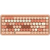 KeySonic KSKM-5200M-RF toetsenbord Inclusief muis Kantoor RF Draadloos QWERTZ Duits Beige, Bruin, Roze