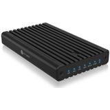 Icy Box - IB-2817MCL-C31 - Harddisk Behuizing - Zwart - Aluminium