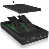 Icy Box - IB-2817MCL-C31 - Harddisk Behuizing - Zwart - Aluminium