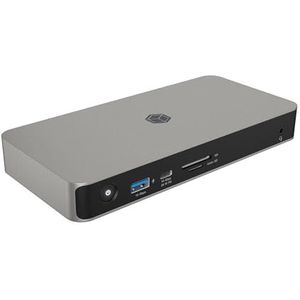 ICY BOX IB-DK2880-C41 Bedraad USB4 Antraciet, Zwart