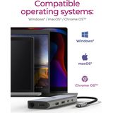 ICY BOX USB-C Docking Station - USB 3.2 Gen 1 - Grijs