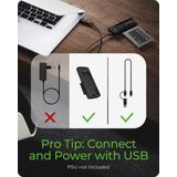 ICY BOX - Dockingstation - NVMe M.2 SSD en SATA - USB-C 3.2 Gen2x1 - Zwart