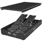 Icy Box - IB-2817M-C32 - Harddisk Behuizing - Zwart - Voor Twee M.2 PCIe NVMe SSD's