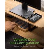 Icy Box - IB-2817M-C32 - Harddisk Behuizing - Zwart - Voor Twee M.2 PCIe NVMe SSD's
