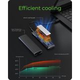 ICY BOX - IB-1808MCT-CU31 - Case SSD/NVMe - Zwart - Aluminium - USB-C/USB-A