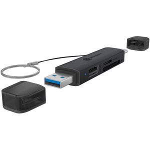 Icy Box - IB-CR203-CU3 - Geheugenkaartlezer - Grijs - USB-C 3.2 Gen 1