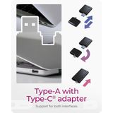 Icy Box - IB-CR204-CU3 - Geheugenkaartlezer - Zwart - USB-C 3.2 Gen 1