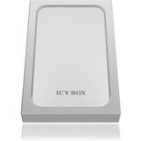 ICY BOX IB-254U3 externe behuizing van aluminium/kunststof voor 2,5 inch harde schijf SATA/USB 3.0, zilverkleurig