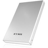 ICY BOX IB-254U3 externe behuizing van aluminium/kunststof voor 2,5 inch harde schijf SATA/USB 3.0, zilverkleurig