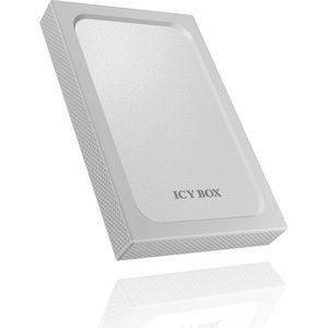 ICY BOX IB-254U3 externe behuizing van aluminium/kunststof voor 2,5 inch harde schijf SATA/USB 3.0, zilverkleurig