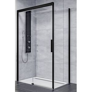 Ben IMotion Douchedeur - Schuifdeur - Links - 140x206 cm - Antikalk - Mat Zwart - Veiligheidsglas