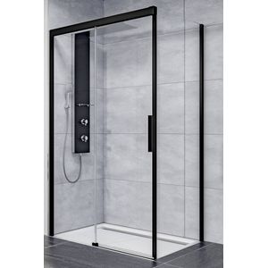 Ben IMotion zijwand rechts t.b.v. schuifdeur 90x206cm mat zwart/helder glas