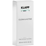 KLAPP - CLEAN & ACTIVE - Gezichtstoner - 250 ml - Alcoholvrij