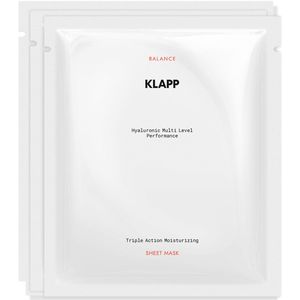 KLAPP Hyaluronic Multi Level Performance Triple Action Moisturizing Sheet Mask Pro Packung 3 Stück