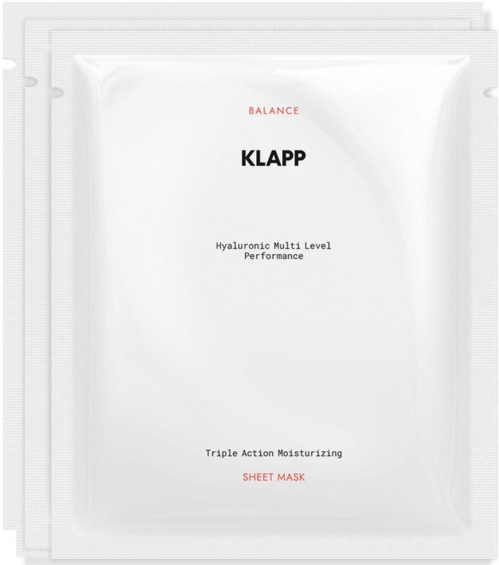 KLAPP - Hyaluronic Multi Level Performance - Gezichtsmasker - 3 Stuks - Triple Action Hydratatie