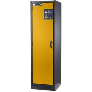 asecos Brandveilige opslagkast voor gevaarlijke stoffen, type 30, 1-deurs, breedte 564 mm, goudgeel