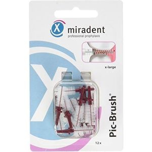 Miradent Pic-brush Borsteltje Bordeaux 12  -  Eureka Pharma