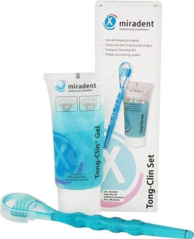 Miradent - Tong-Clin Set - Tongreiniger - Gel - Effectieve Oplossing