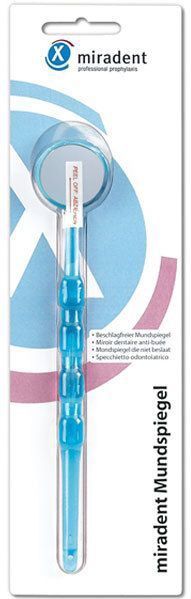 Miradent - Mondspiegel - Ergonomische Handgreep - Gebogen - Vlak