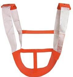 Rettungssitz KOMBI, stabile Klettverbindung, orange