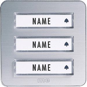 m-e modern-electronics 41082 Zender voor Draadloze deurbel Verlicht, Met naambord