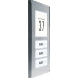 M-e Modern-electronics - 41067 Klingelplatte mit Adressfeld, mit Namensschild 3 Familienhaus Edelstahl