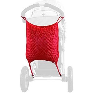 sunnybaby 12176 - winkelnet, universeel net voor joggers - kinderwagen | met praktische inkijkbescherming/binnenvoering | universele ankersluiting - kleur: rood | Kwaliteit: MADE in Germany