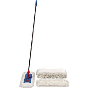 Inklapbare houder met steel, voor brede dweilmop met hoezen, breedte 400 mm