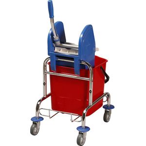 Dweilwagen, 1 rolemmer van 25 l, franjemopset
